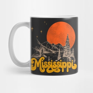 Vintage State of Mississippi Mid Century Distressed Aesthetic Mug
